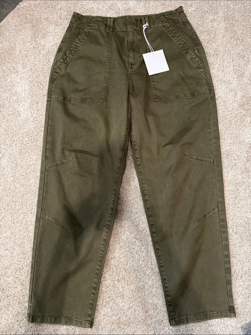 Women's PISTOLA Olive Green Utility Pants